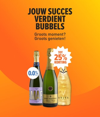 Jouw succes verdient bubbels. Groots moment? groots genieten!